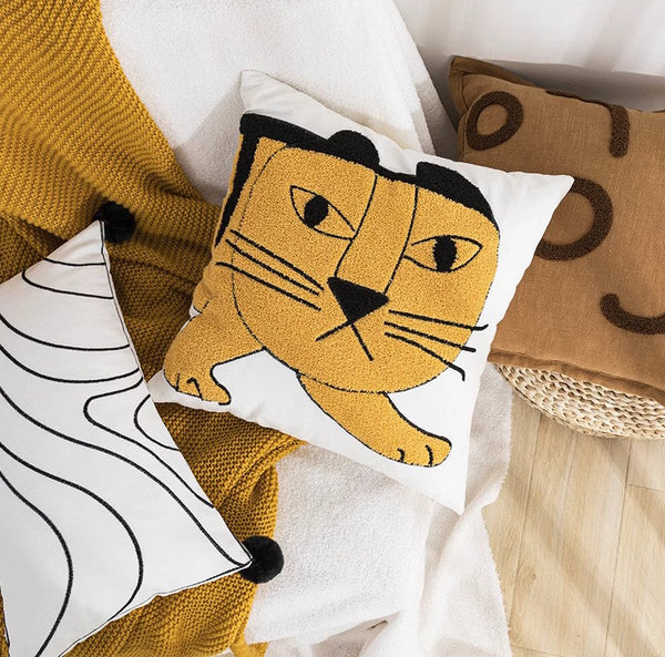 Tiger Decorative Pillows for Kids Room, Modern Pillow Covers, Modern Decorative Sofa Pillows, Decorative Throw Pillows for Couch-LargePaintingArt.com