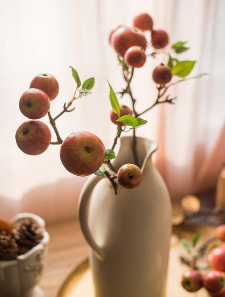 Apple Branch, Fruit Branch, Table Centerpiece, Beautiful Modern Flower Arrangement Ideas for Home Decoration, Autumn Artificial Floral for Dining Room-LargePaintingArt.com