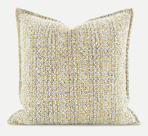 Contemporary Modern Sofa Pillows, Large Yellow Decorative Throw Pillows, Large Square Modern Throw Pillows for Couch, Simple Throw Pillow for Interior Design-LargePaintingArt.com