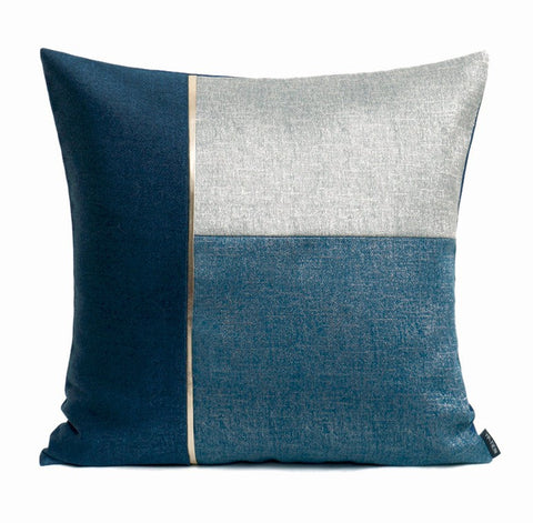 Decorative Modern Sofa Pillows, Blue Modern Throw Pillows, Large Modern Pillows for Living Room, Modern Throw Pillows for Couch-LargePaintingArt.com