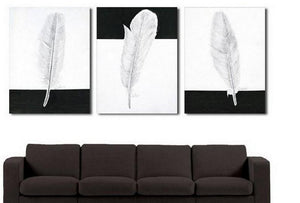 Canvas Painting, Abstract Painting, Living Room Wall Art, Modern Art, 3 Piece Wall Art, Abstract Painting, Black and White Art-LargePaintingArt.com