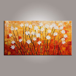 Spring Flower Painting, Painting for Sale, Flower Art, Abstract Art Painting, Canvas Wall Art, Bedroom Wall Art, Canvas Art, Modern Art, Contemporary Art-LargePaintingArt.com