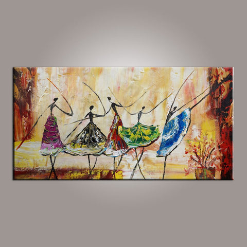 Large Art, Ballet Dancer Art, Canvas Painting, Abstract Painting, Abstract Art, Wall Art, Wall Hanging, Bedroom Wall Art, Modern Art, Painting for Sale-LargePaintingArt.com