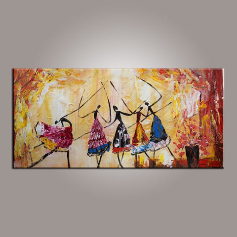 Canvas Painting, Abstract Painting, Large Art, Ballet Dancer Art, Abstract Art, Wall Art, Wall Hanging, Bedroom Wall Art, Modern Art, Painting for Sale-LargePaintingArt.com