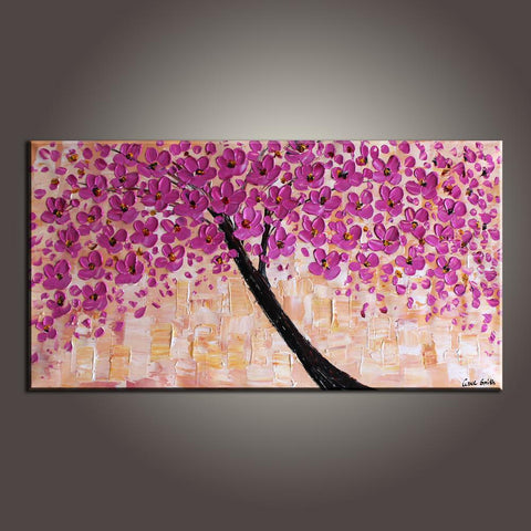 Contemporary Art, Art Painting, Flower Art, Modern Art, Abstract Art Painting, Canvas Wall Art, Living Room Wall Art, Canvas Art-LargePaintingArt.com