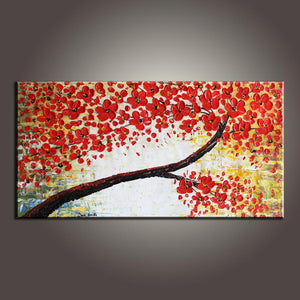 Modern Art, Flower Art, Art Painting, Contemporary Art, Abstract Art Painting, Canvas Wall Art, Living Room Wall Art, Canvas Art-LargePaintingArt.com