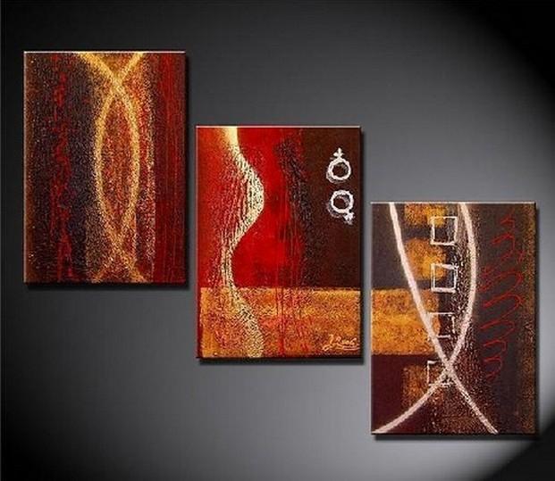 Large Art, Large Painting, Abstract Oil Painting, Living Room Art, Modern Art, 3 Panel Painting, Abstract Painting-LargePaintingArt.com
