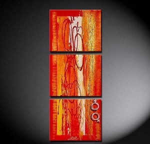 Canvas Art, Abstract Art, Abstract Oil Painting, Kitchen Wall Art, Modern Art, 3 Panel Painting, Abstract Painting-LargePaintingArt.com