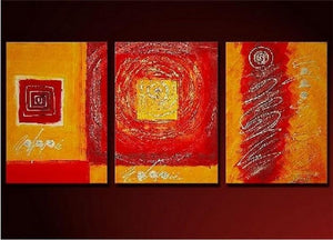 Modern Art, 3 Panel Painting, Large Art, Large Painting, Abstract Oil Painting, Kitchen Wall Art, Abstract Painting-LargePaintingArt.com