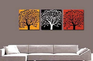 Tree of Life Painting, Abstract Painting, Large Oil Painting, Living Room Wall Art, Modern Art, 3 Piece Wall Art, Huge Art-LargePaintingArt.com