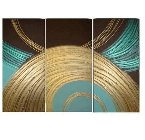 Colorful Lines, Abstract Painting, Large Painting, Living Room Wall Art, Contemporary Art, 3 Piece Painting, Art Painting, Ready to Hang-LargePaintingArt.com