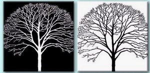 Tree Painting, Black and White Art, Abstract Art, Abstract Painting, Wall Art, Wall Hanging, Dining Room Wall Art, Modern Art, Hand Painted Art-LargePaintingArt.com