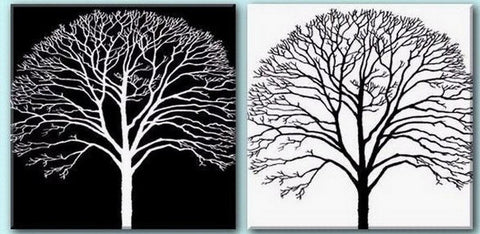 Tree Painting, Black and White Art, Abstract Art, Abstract Painting, Wall Art, Wall Hanging, Dining Room Wall Art, Modern Art, Hand Painted Art-LargePaintingArt.com