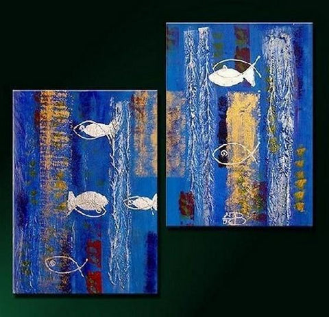 Large Art, Abstract Painting, Blue Art, Canvas Painting, Abstract Art, Wall Art, Wall Hanging, Bedroom Wall Art, Modern Art, Hand Painted Art-LargePaintingArt.com