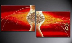 Large Art, Abstract Painting, Red Art, Canvas Painting, Abstract Art, Wall Art, Wall Hanging, Bedroom Wall Art, Modern Art, Hand Painted Art-LargePaintingArt.com