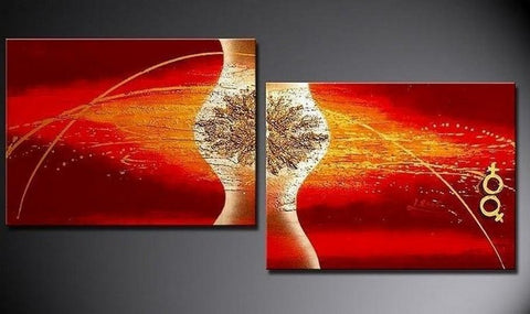 Large Art, Abstract Painting, Red Art, Canvas Painting, Abstract Art, Wall Art, Wall Hanging, Bedroom Wall Art, Modern Art, Hand Painted Art-LargePaintingArt.com