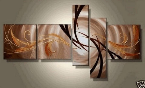 Large Wall Art, Abstract Painting, Huge Wall Art, Acrylic Art, 5 Piece Wall Painting, Canvas Painting, Hand Painted Art, Group Painting-LargePaintingArt.com