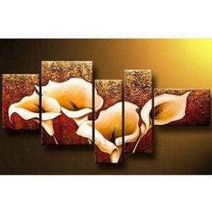 Abstract Painting, Calla Lily Painting, Canvas Art Painting, Large Wall Art, Huge Wall Art, Acrylic Art, 5 Piece Wall Painting, Canvas Painting, Hand Painted Art-LargePaintingArt.com