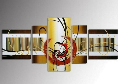 Canvas Painting, Hand Painted Art, Wall Painting, Large Wall Art, Abstract Painting, Canvas Art Painting, Huge Wall Art, Acrylic Art, 5 Piece-LargePaintingArt.com