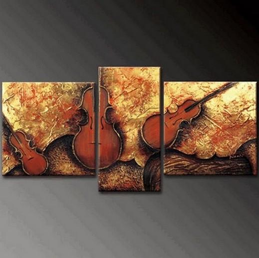 Extra Large Painting, Abstract Painting, Living Room Violin Wall Art, Modern Art, Acrylic Art, Painting for Sale-LargePaintingArt.com