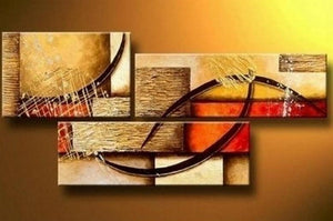 Canvas Painting, Wall Art, Large Painting, Living Room Wall Art, Modern Art, 3 Piece Wall Art, Abstract Painting, Home Art Decor-LargePaintingArt.com