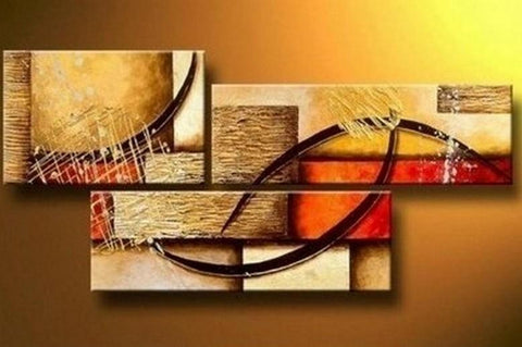 Canvas Painting, Wall Art, Large Painting, Living Room Wall Art, Modern Art, 3 Piece Wall Art, Abstract Painting, Home Art Decor-LargePaintingArt.com