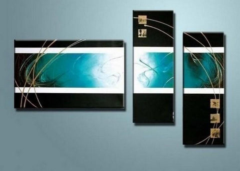 Abstract Modern Art, Contemporary Canvas Paintings, Bedroom Wall Art Paintings, Modern Canvas Painting, Blue Abstract Painting-LargePaintingArt.com