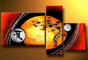 Tree of Life Painting, Dining Room Wall Art Paintings, Hand Painted Canvas Art, Modern Art on Canvas, Landscape Canvas Painting-LargePaintingArt.com