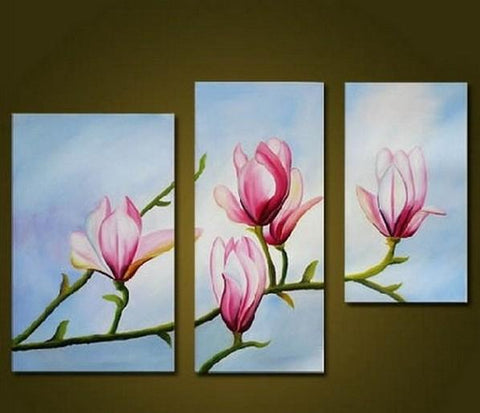 Canvas Art, Wall Art Decor, Floral Art Painting, Dining Room Wall Art, Art on Canvas, Modern Art, Flower Painting-LargePaintingArt.com