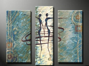 Abstract Painting, Dancing Figure Abstract Art, Living Room Wall Art, Modern Art, Living Room Wall Art, Painting for Sale-LargePaintingArt.com