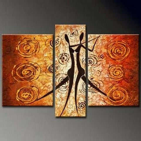 Dancing Figure Abstract Painting, Bedroom Wall Art, Large Painting, Living Room Wall Art, Large Abstract Painting, Art on Canvas-LargePaintingArt.com