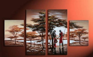 Landscape Painting, Extra Large Painting, African Painting, Abstract Art, Living Room Wall Art, Extra Large Wall Art, Contemporary Art-LargePaintingArt.com