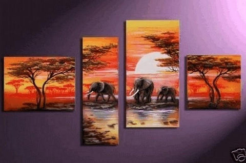 Canvas Wall Art, African Painting, Extra Large Painting, Abstract Painting, Living Room Wall Decor, Contemporary Art, Art on Canvas-LargePaintingArt.com