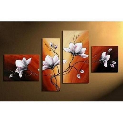 Living Room Wall Decor, Contemporary Art, Art on Canvas, Flower Painting, Extra Large Painting, Canvas Wall Art, Abstract Painting-LargePaintingArt.com
