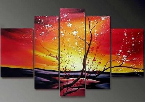 Flower Tree Painting, Heavy Texture Art, Abstract Art, Abstract Painting, Canvas Painting, Wall Art, Large Abstract Art, Acrylic Art, Bedroom Wall Art-LargePaintingArt.com
