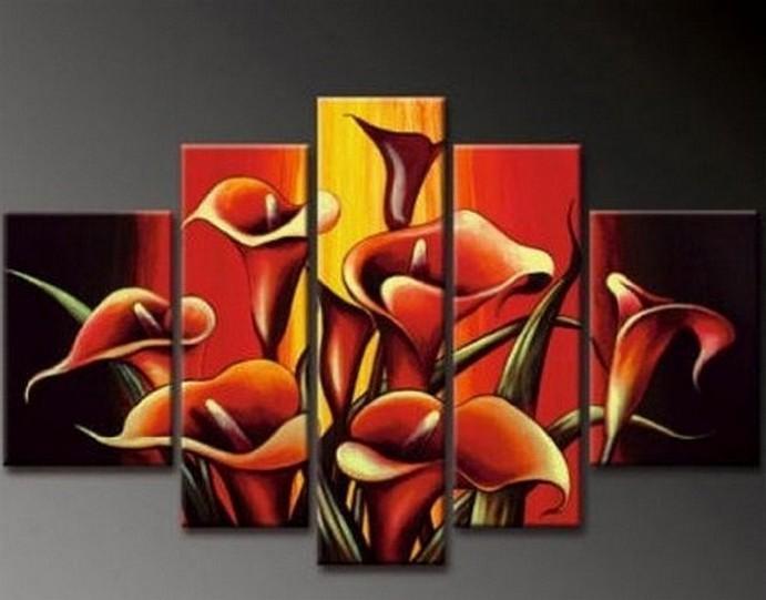 Flower Painting, Calla Lily Flower, Abstract Art, Abstract Painting, Canvas Painting, Wall Art, Large Abstract Art, Acrylic Art, Bedroom Wall Art-LargePaintingArt.com