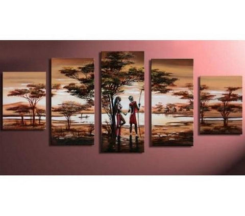 Large Canvas Art, Canvas Painting for Sale, Buy Abstract Painting, African Woman Art,100% Hand Painted Art-LargePaintingArt.com