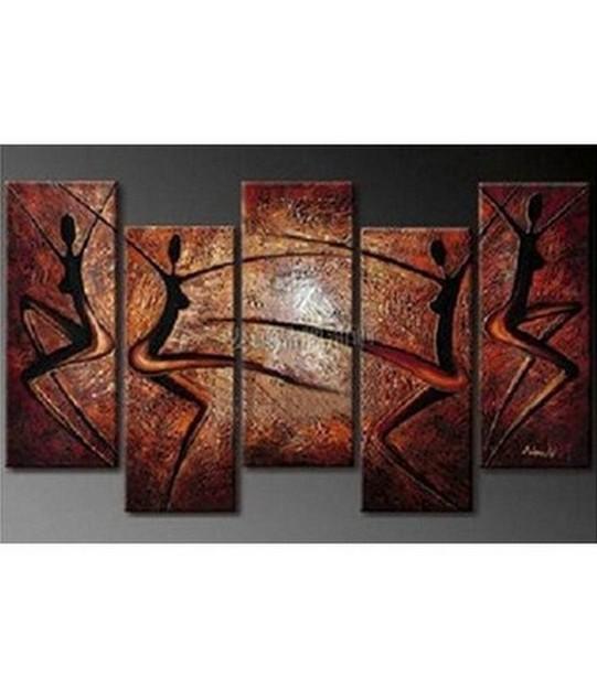 XL Wall Art, Abstract Art, Abstract Painting, Canvas Painting, Abstract Figure Painting, 5 Piece Wall Art, Huge Wall Art, Acrylic Art, Ready to Hang-LargePaintingArt.com
