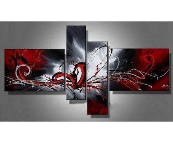 Modern Canvas Wall Art, Abstract Painting, Large Wall Paintings for Living Room, 4 Panel Wall Art Ideas, Hand Painted Art, Abstract Painting for Sale-LargePaintingArt.com