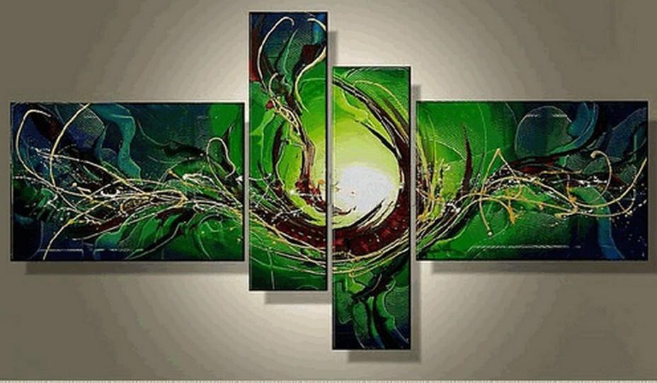 Large Wall Art Ideas for Bedroom, Simple Abstract Art, Abstract Painting on Canvas, 4 Piece Wall Art, Canvas Painting, Hand Painted Art on Canvas-LargePaintingArt.com