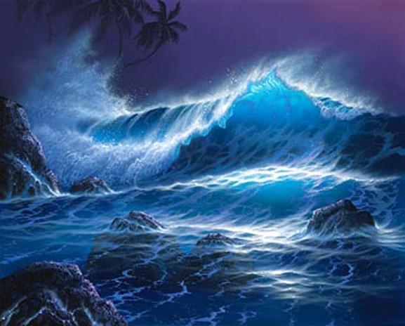 Hand Painted Art, Canvas Art, pacific Ocean, Big Wave, Seascape Art, Canvas Painting, Large Wall Art, Large Painting, Canvas Oil Painting, Canvas Wall Art-LargePaintingArt.com