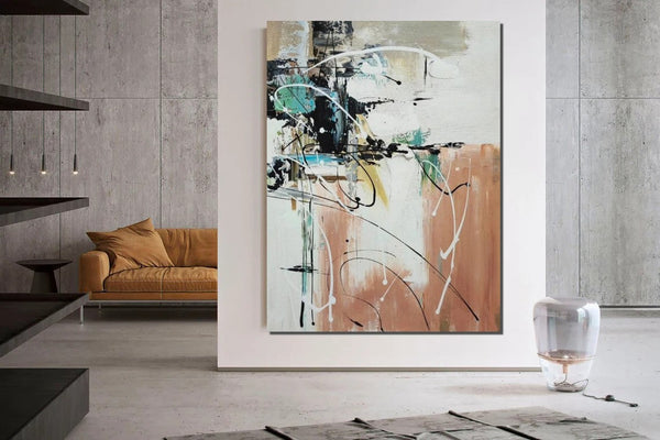 Living Room Wall Art Painting, Extra Large Acrylic Painting, Simple Modern Art, Modern Contemporary Abstract Artwork-LargePaintingArt.com