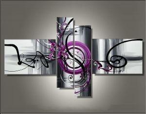 Abstract Canvas Painting, Modern Canvas Art, Large Canvas Painting for Living Room, 4 Piece Abstract Wall Art Ideas, Contemporary Wall Art for Sale-LargePaintingArt.com