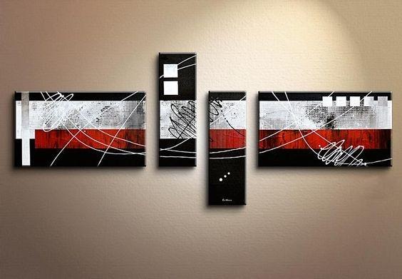 Modern Canvas Art Paintings, Large Abstract Painting for Living Room, Oil Painting on Canvas, Black and Red Canvas Painting, Modern Painting for Sale-LargePaintingArt.com