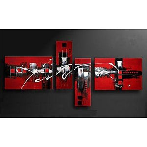 Large Abstract Painting, Black and Red Art, Canvas Wall Art Paintings, Living Room Paintings, Contemporary Wall Painting-LargePaintingArt.com