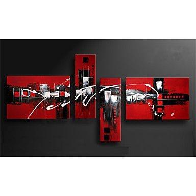 Large Abstract Painting, Black and Red Art, Canvas Wall Art Paintings, Living Room Paintings, Contemporary Wall Painting-LargePaintingArt.com