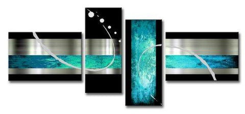 Abstract Painting on Canvas, Extra Large Painting, Simple Abstract Art, Black and Blue Paintings, Living Room Wall Art Ideas, Large Modern Paintings-LargePaintingArt.com