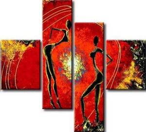 Large Wall Art for Bedroom, Simple Modern Art, Abstract Figure Painting, Acrylic Art Painting on Canvas, Modern Canvas Painting-LargePaintingArt.com