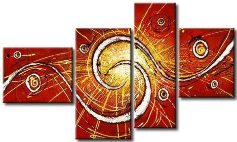 Red Abstract Painting, Living Room Wall Art Paintings, Extra Large Painting on Canvas, Hand Painted Wall Art-LargePaintingArt.com