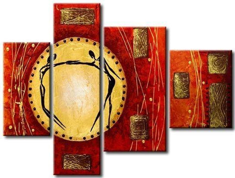 Extra Large Painting, Abstract Painting, Wall Hanging, 4 Panel Modern Art, Extra Large Art-LargePaintingArt.com